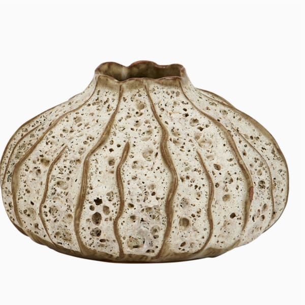 White Moss Vase