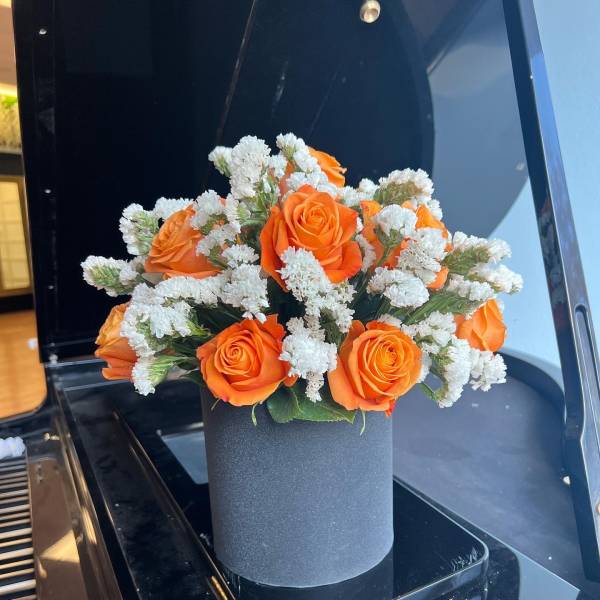 boxed roses