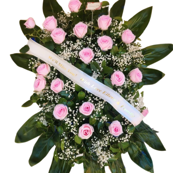 Pink Rose Stand Up Spray