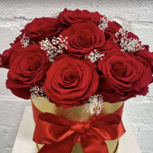 rosas con dorado