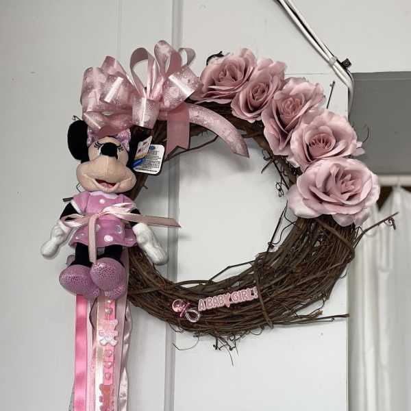 Mini Mouse, Its a Girl Wreath