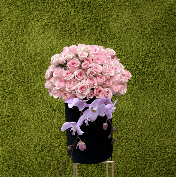 Rose box arrangment
