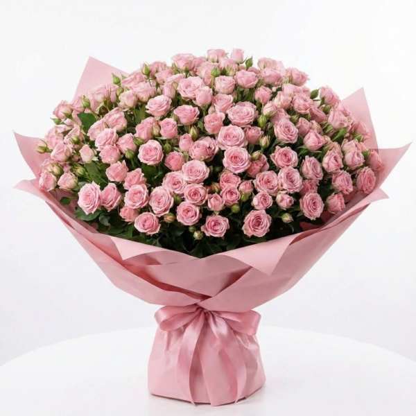 Blushing Garden Spray Rose Bouquet
