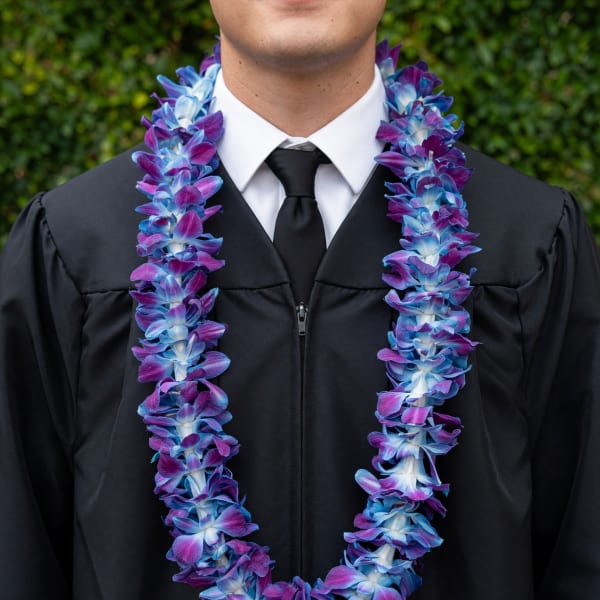 Blue Double Lei