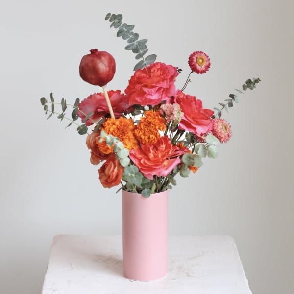 "Floral Flame" dried floral arrangement