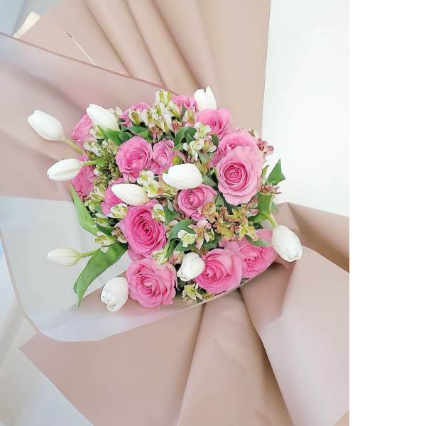pink and white