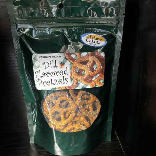 Bag of dill flavored pretzels