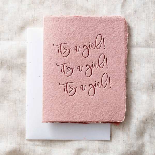 It's A Girl! | Baby Shower Greeting Card
