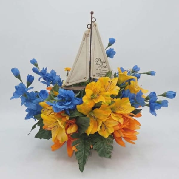 Praise the Lord Psalm 103:22 Boat w/Silk