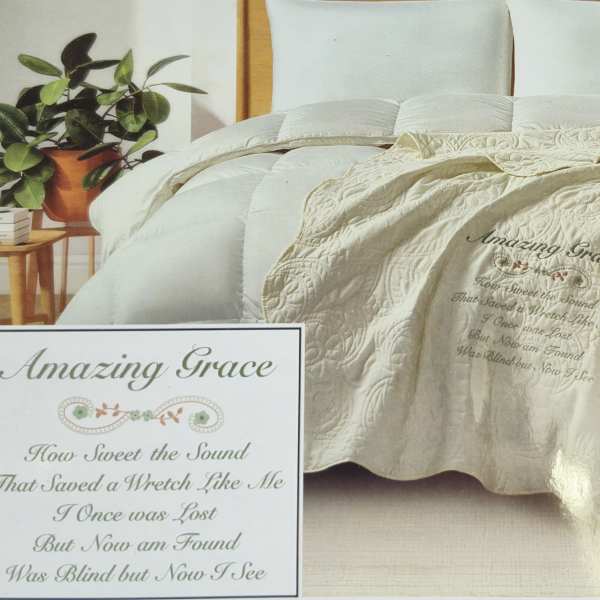 Amazing Grace Creamy White Throw