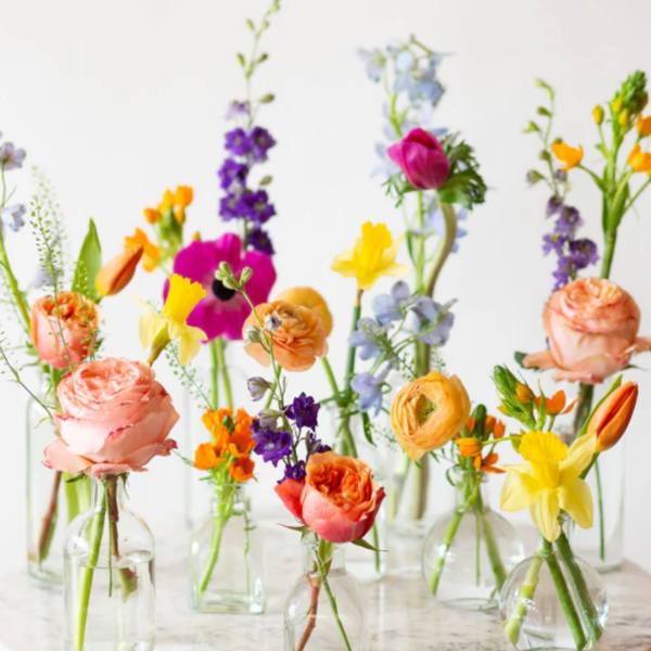 Single Floral bud vases