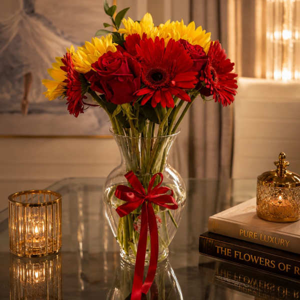 Joy and Grace Gerbera with roses