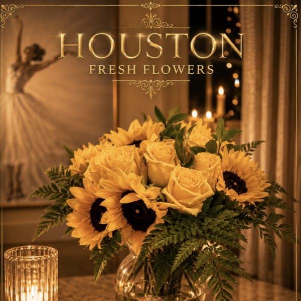 Sunflowers and yellow Roses