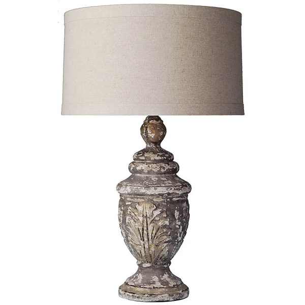 Vintage Style Antique Reproduction Wood Table Lamp