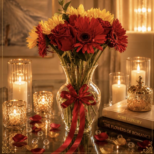 Joy and Grace Gerbera with roses