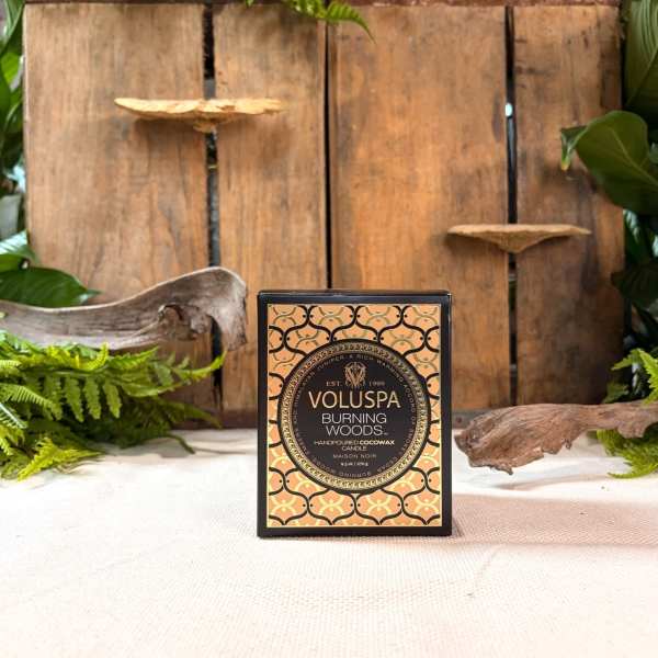 Voluspa Burning Woods 9.5 oz boxed candle