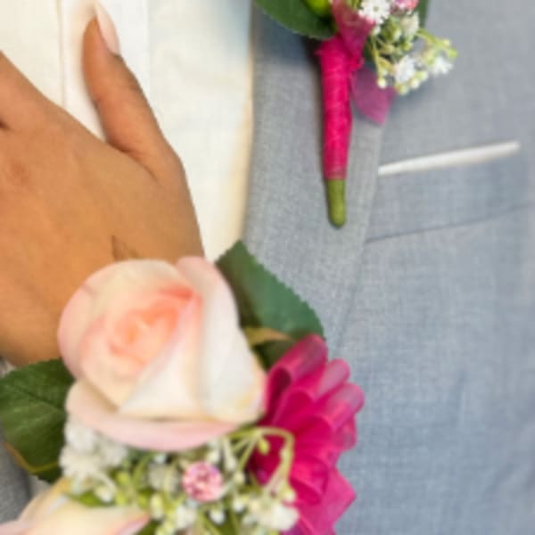 Pink Roses Prom Set