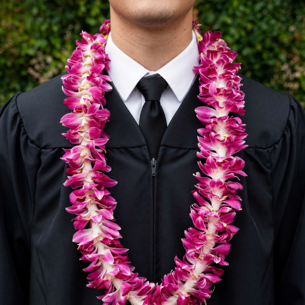 Magenta Double Lei
