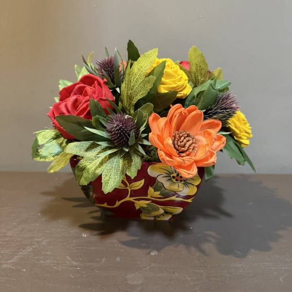 Sola Wooden Flower Centerpiece - Mediterranean Feels