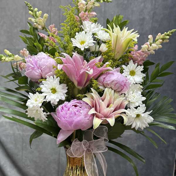 Peonies Garden Bloom Vase