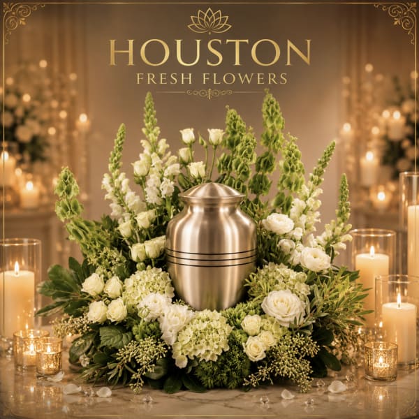 White cremation Urn