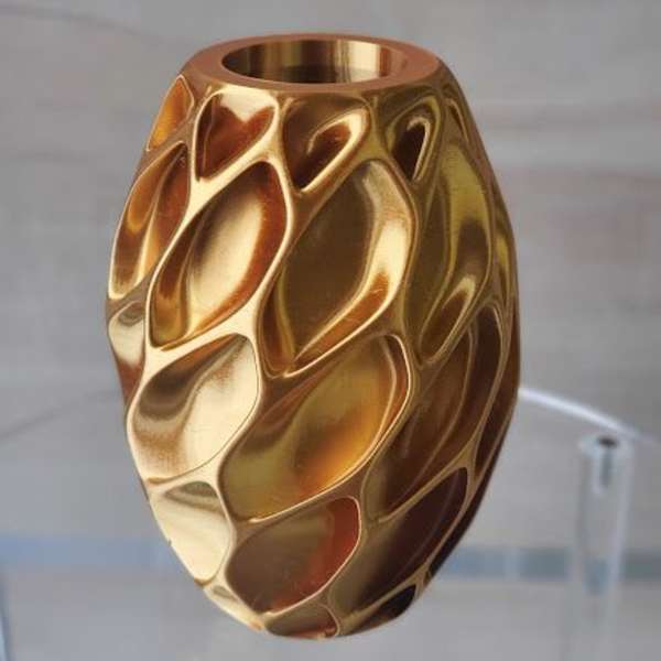 Gold 3D Print Vase