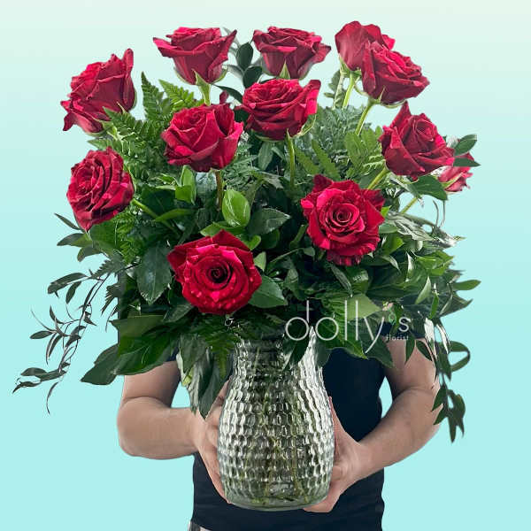 Dozen Red Panther Long-Stem Roses
