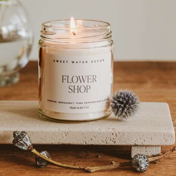 Flower Shop 9 oz Soy Candle - Home Decor & Gifts