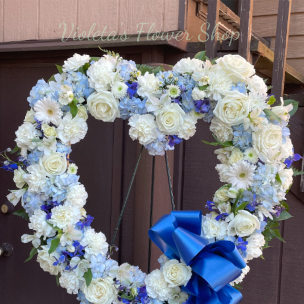 Open Heart White and Blue