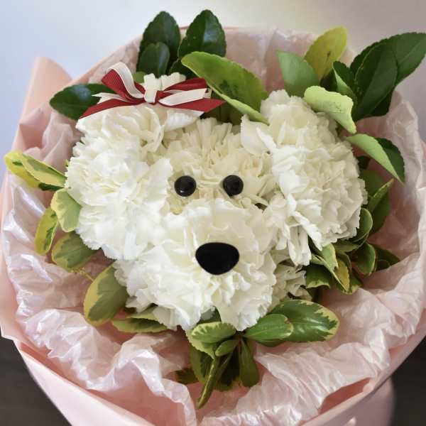 Puppy Bouquet - White