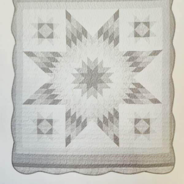 Grey & White Star Pattern Throw