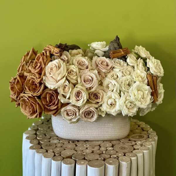 Three sister roses