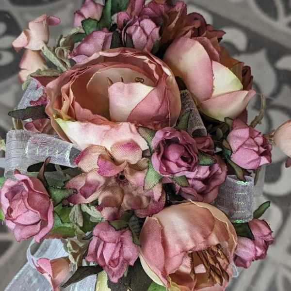 Modish Mauve Silk Wrist Corsage