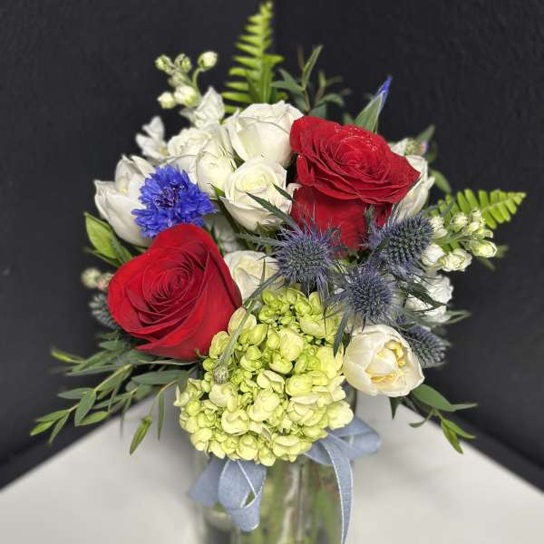 Patriotic Bloom Jar