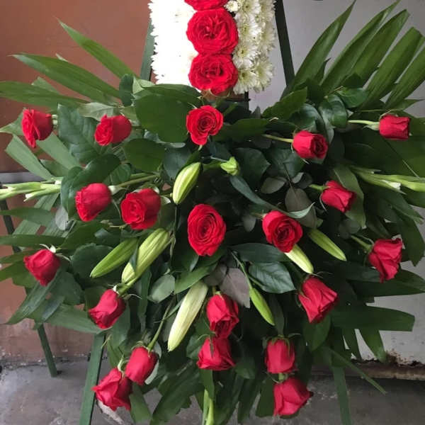 Large Red Rose Cross