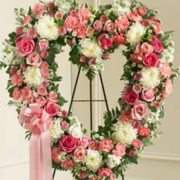 Pink and White Always Remembered Heart