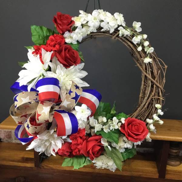 Patriotic SILK/ARTIFICIAL Wreath