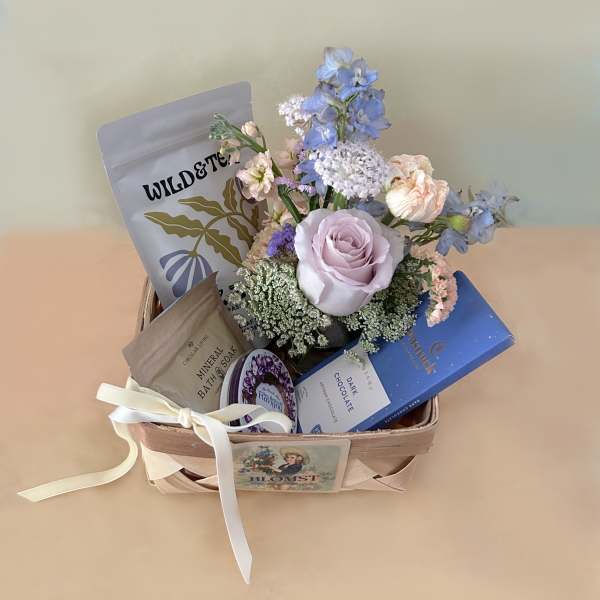 Blue Velvet Basket