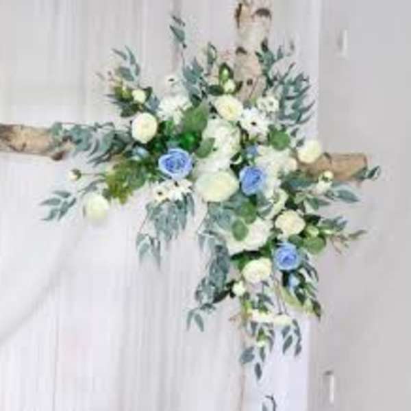 Two …….Blue and white tropical spray