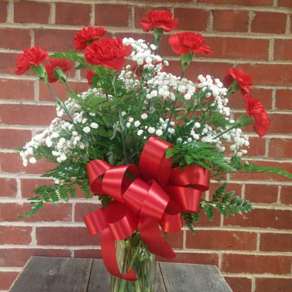 12 Red Carnations
