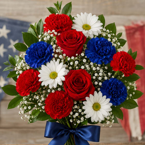 Stars, Stripes, and Blooms Bouquet *No Vase Included*