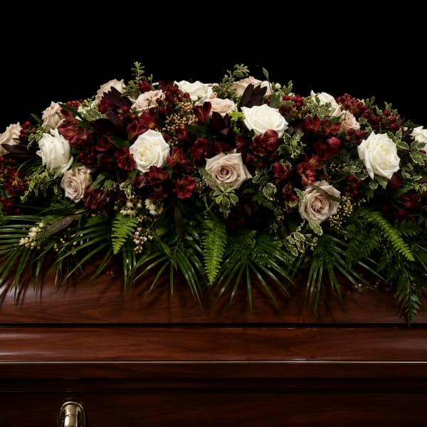 Crimson Grace Casket Spray