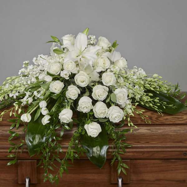 Draped In Love Casket Spray