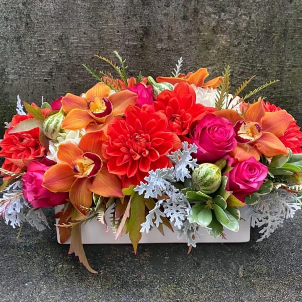 Fall Mix Long and Low Centerpiece