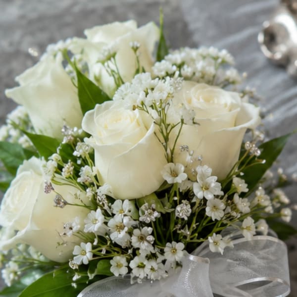 White Rose Nosegay