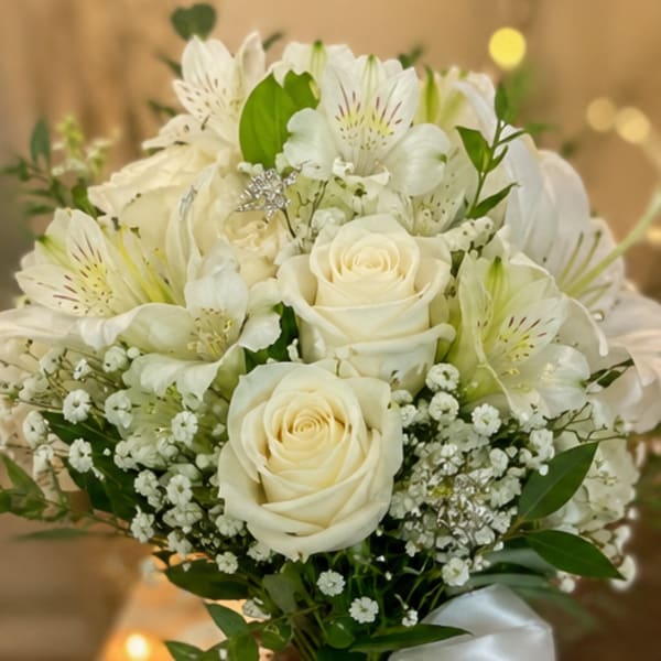 White Mixed Flower Nosegay