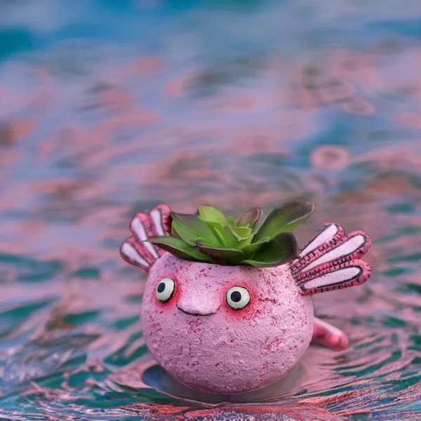 Alexander Axoloti Baby Salamander Planter by Gesine Kratzner by Blob House