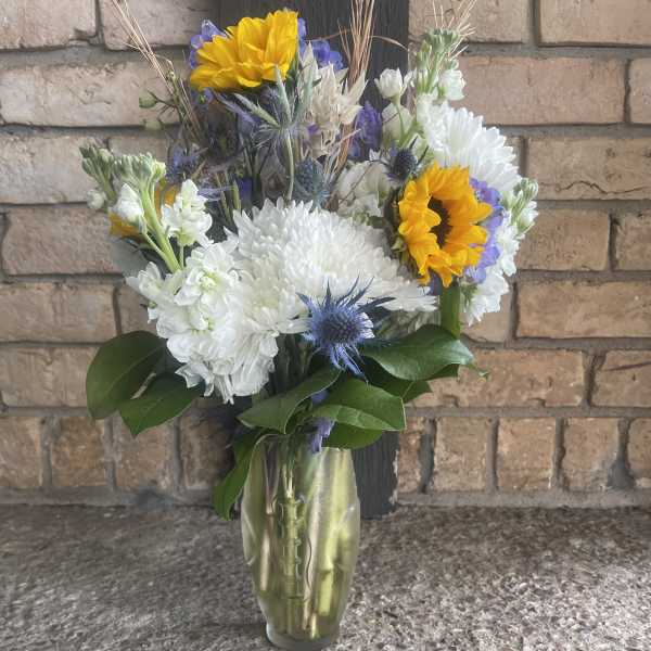 Foot ball bud vase