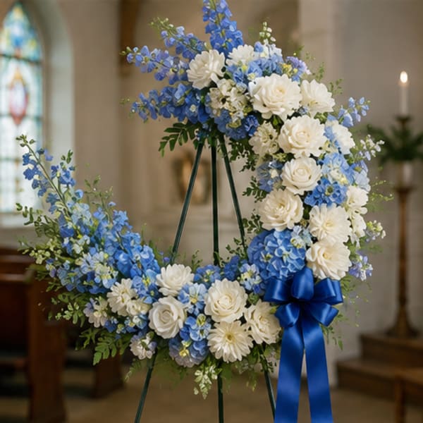 Crescent Sympathy Wreath