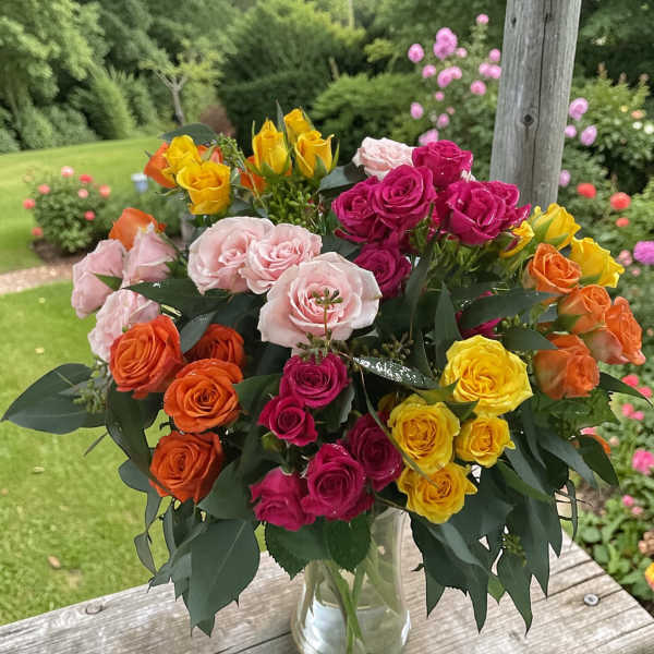 Rainbow Roses